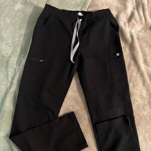 Figs Black Cargo Pants with Relaxed Fit